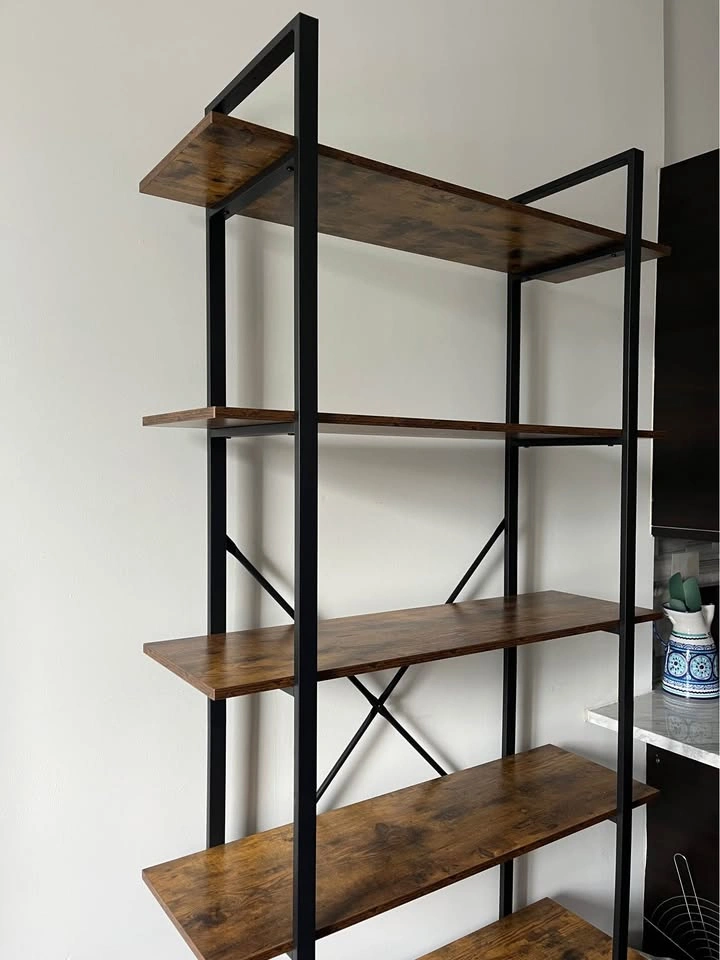 Brown wooden bookshelf - photo 2