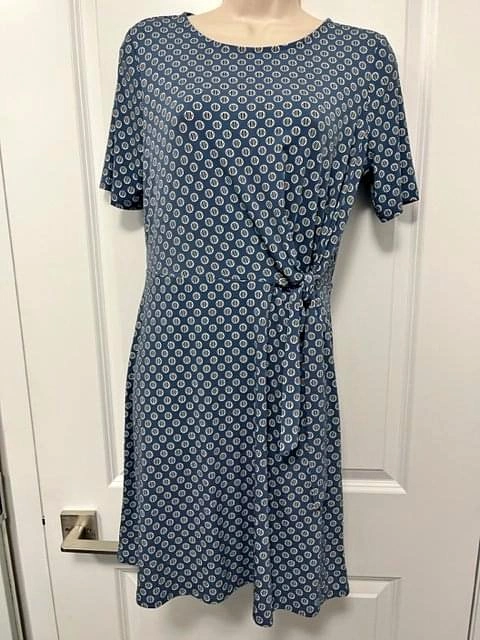 Ann Taylor Blue Tie Waist Dress ~ Small Petite⚽️