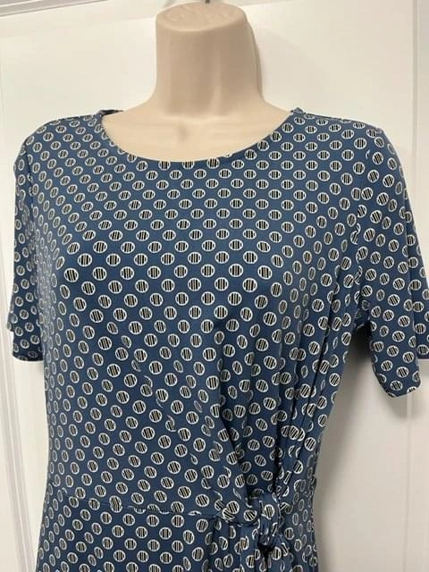 Ann Taylor Blue Tie Waist Dress ~ Small Petite⚽️ - photo 3