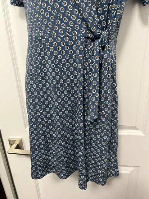 Ann Taylor Blue Tie Waist Dress ~ Small Petite⚽️ - photo 4