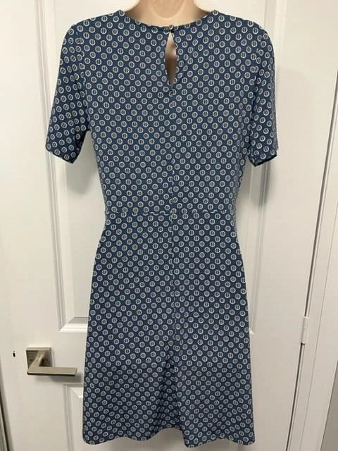 Ann Taylor Blue Tie Waist Dress ~ Small Petite⚽️ - photo 5