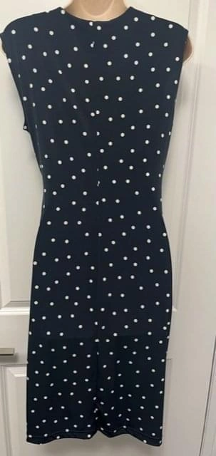 Banana Republic Polka Dot Grey Faux Wrap Dress ~ S Petite⚽️ - photo 3
