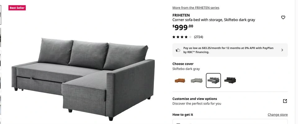 FRIHETEN Pull Out Couch - photo 3