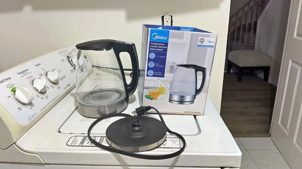 Mides 1.7L temperature control electric glass kettle
