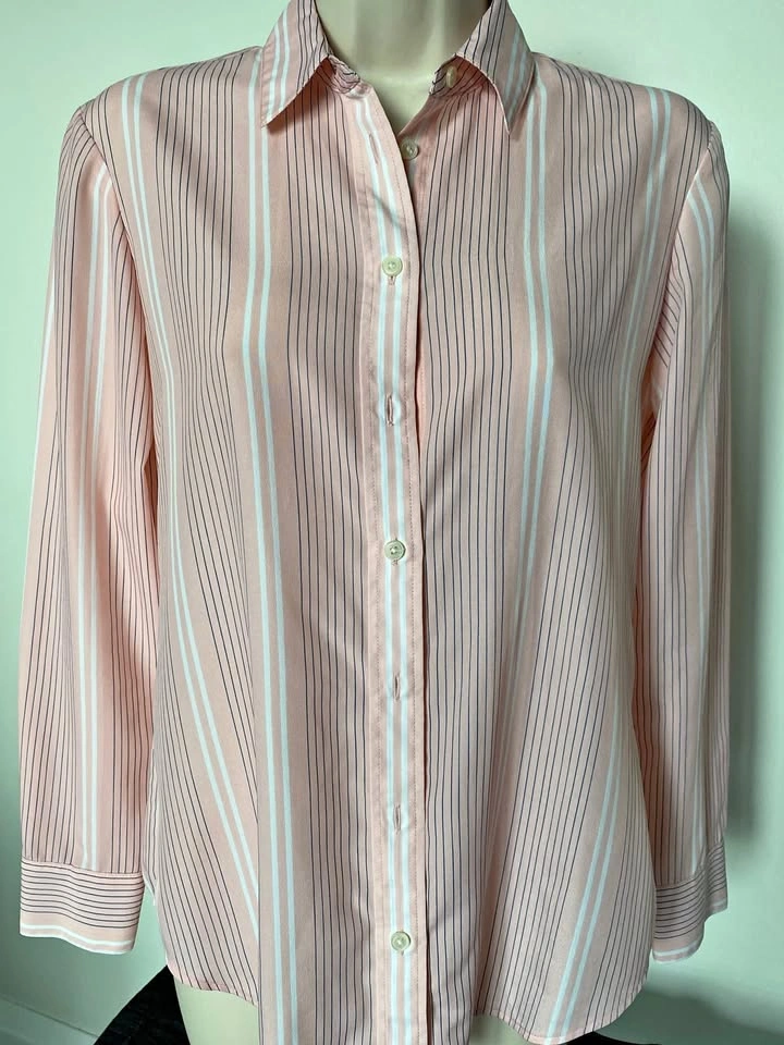 Banana Republic Women's Pink Striped Shirt ~ XSP⚽️