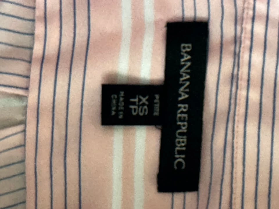 Banana Republic Women's Pink Striped Shirt ~ XSP⚽️ - photo 2