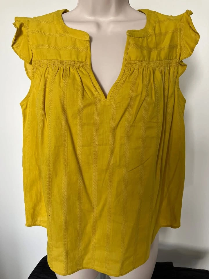 Banana Republic Cotton Ruffle-Sleeve Blouse - SP ⚽️ - photo 2