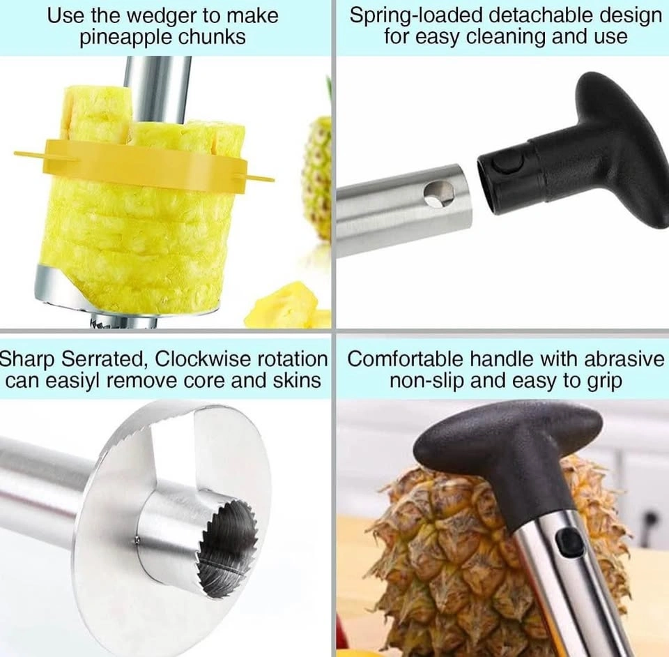 Stainless Steel Pineapple Peeler Corer Slicer - photo 2