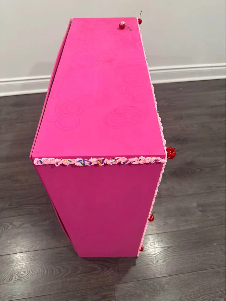 Handcrafted Pink Decorative Bookshelf / Storage Shelf - photo 2