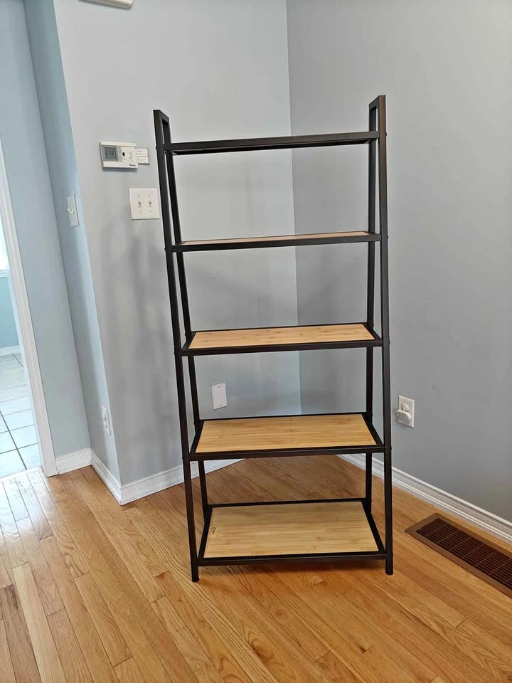 5-tier leaning bamboo rack
