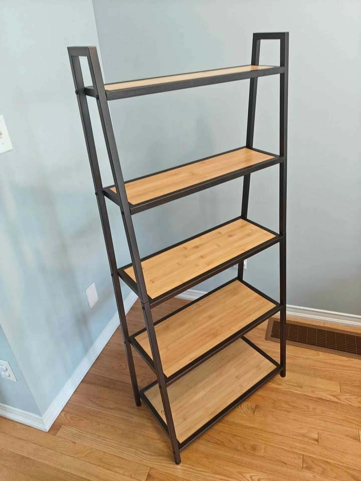 5-tier leaning bamboo rack - photo 2