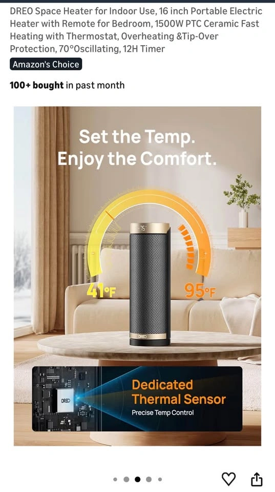 DREO Space Heater - photo 3