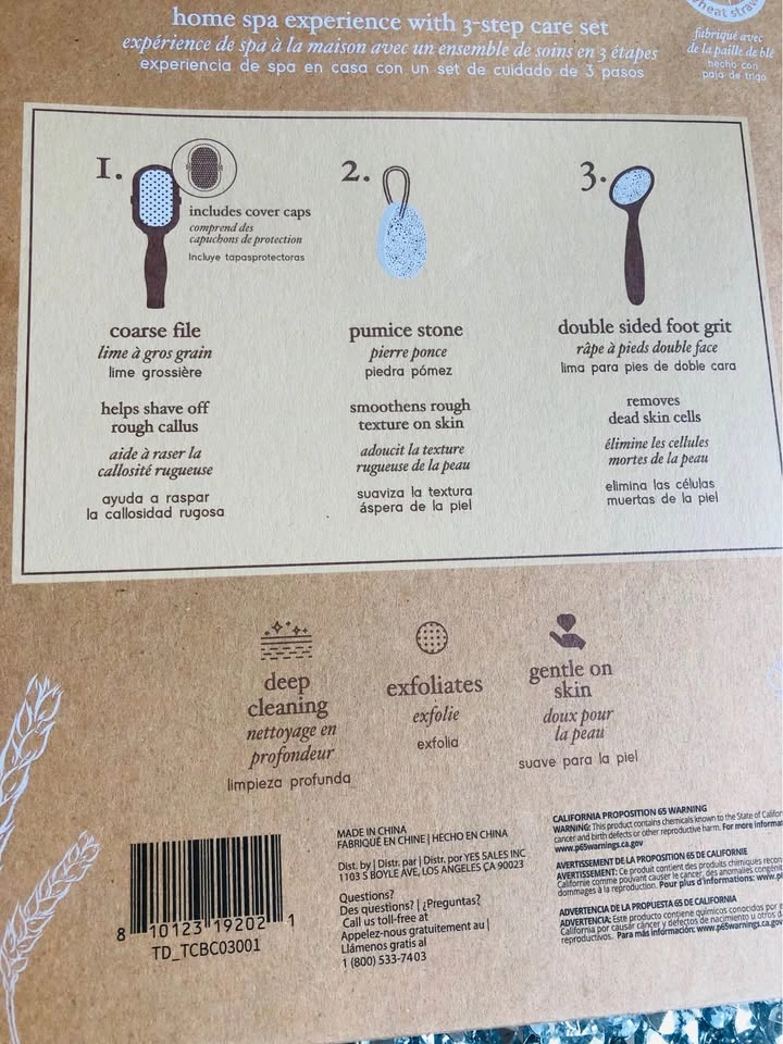 ⚽️ NEW ProBeauty Essentials Detangler Brush & Spa Foot Care Se - photo 3