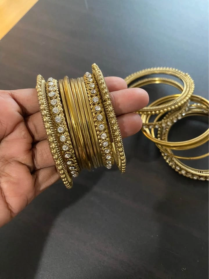 Move Out sale - Golden Bangles Set (Party Wear) - photo 2