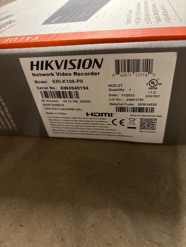 Hikvision Network Video Recorder ERI-K108-P8 - photo 2
