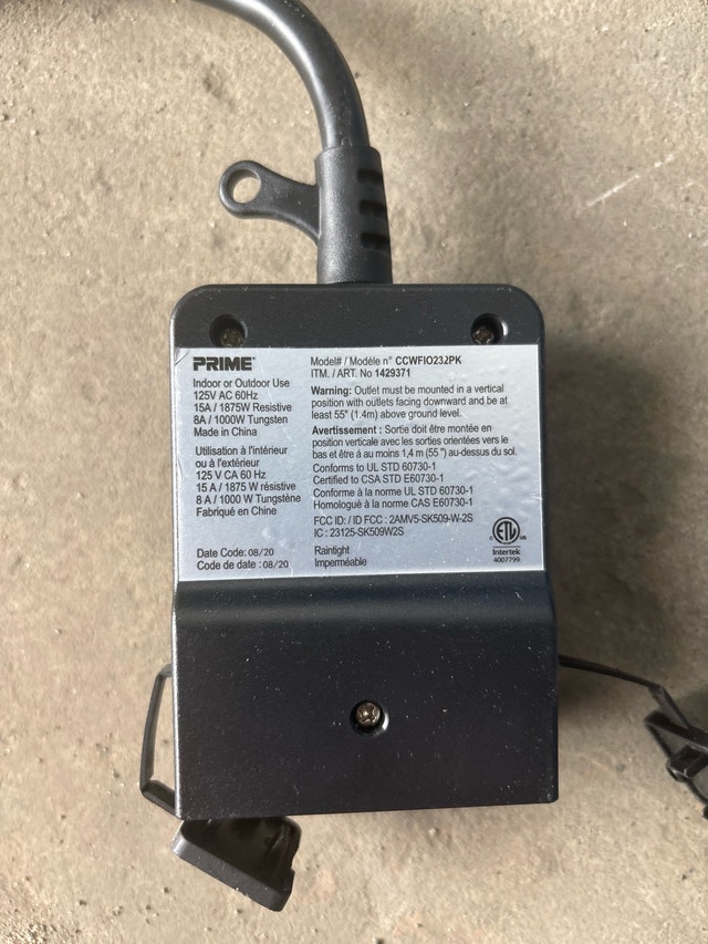 PRIME Outdoor Wi-Fi Smart Outlet - photo 2