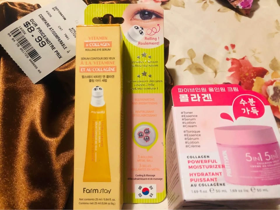 ⚽️ New Vitamin & Collagen Eye Serum, 5 in 1 Cream, Hair Bonnet - photo 2