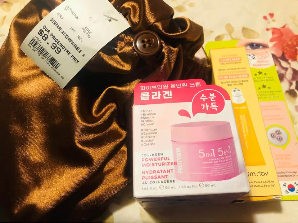 ⚽️ New Vitamin & Collagen Eye Serum, 5 in 1 Cream, Hair Bonnet - photo 4