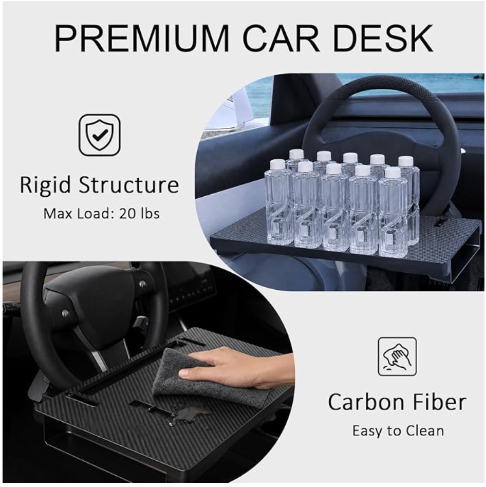 2-in-1 Steering Wheel Tray for Laptop & Eating - photo 5