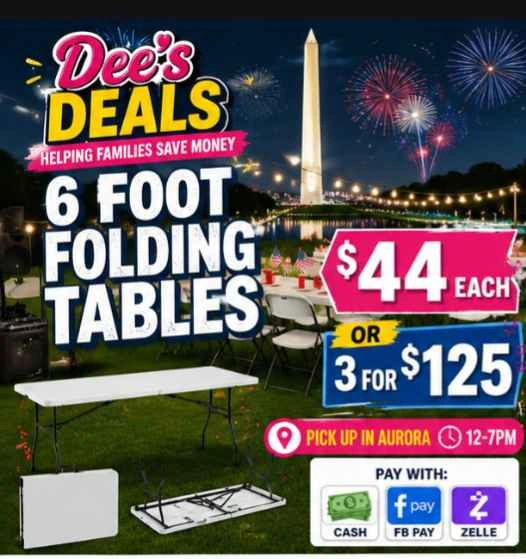 6 foot folding tables BRAND NEW IN BOX ONLY $44 - photo 3