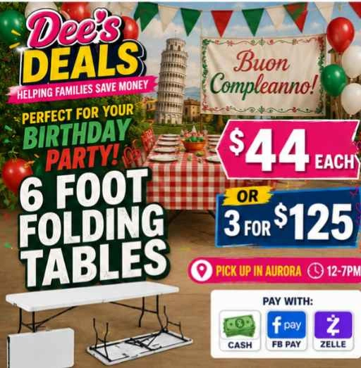 6 foot folding tables BRAND NEW IN BOX ONLY $44 - photo 3