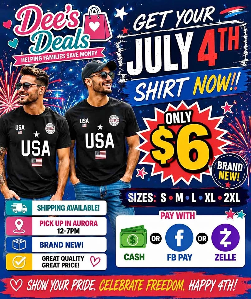 USA SHIRT SIZES S-2XL