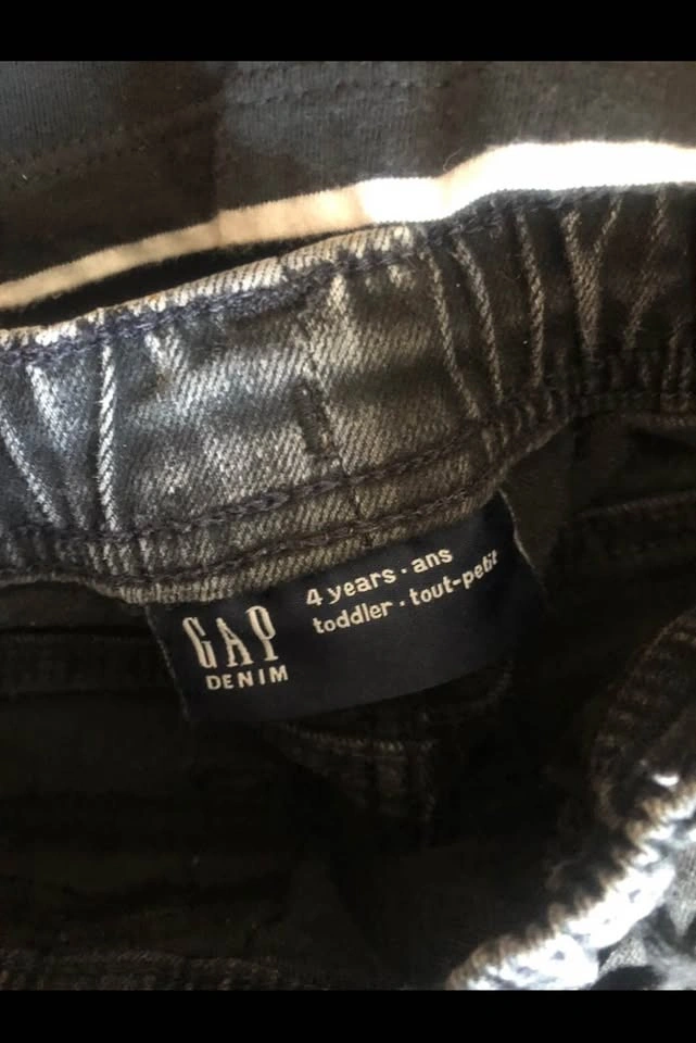 ⚽️ Baby Gap Toddler Outfit: Striped Tee & Denim Shorts - 4 Years - photo 2