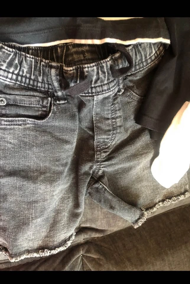 ⚽️ Baby Gap Toddler Outfit: Striped Tee & Denim Shorts - 4 Years - photo 3