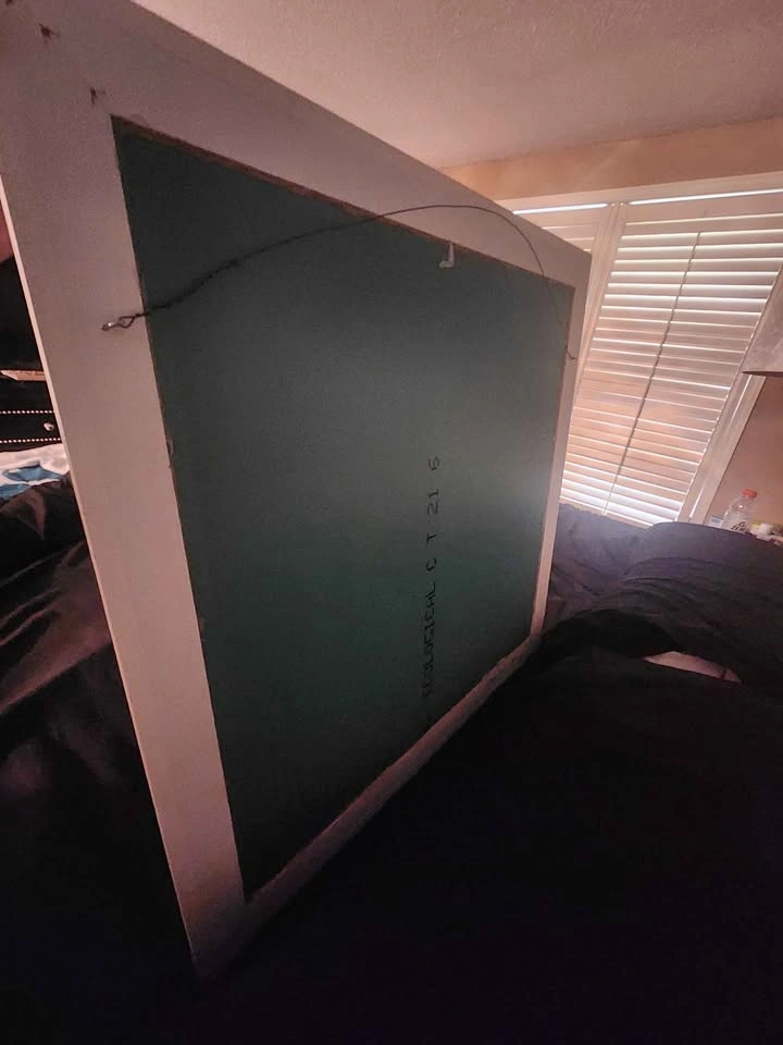 Square White Framed Wall Mirror - photo 4