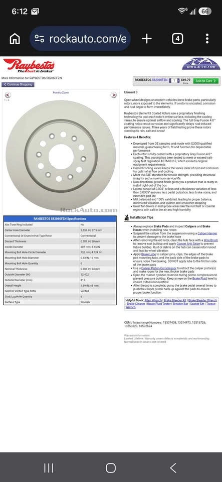 Rotors and Pads--Fit GM SUVs - photo 5