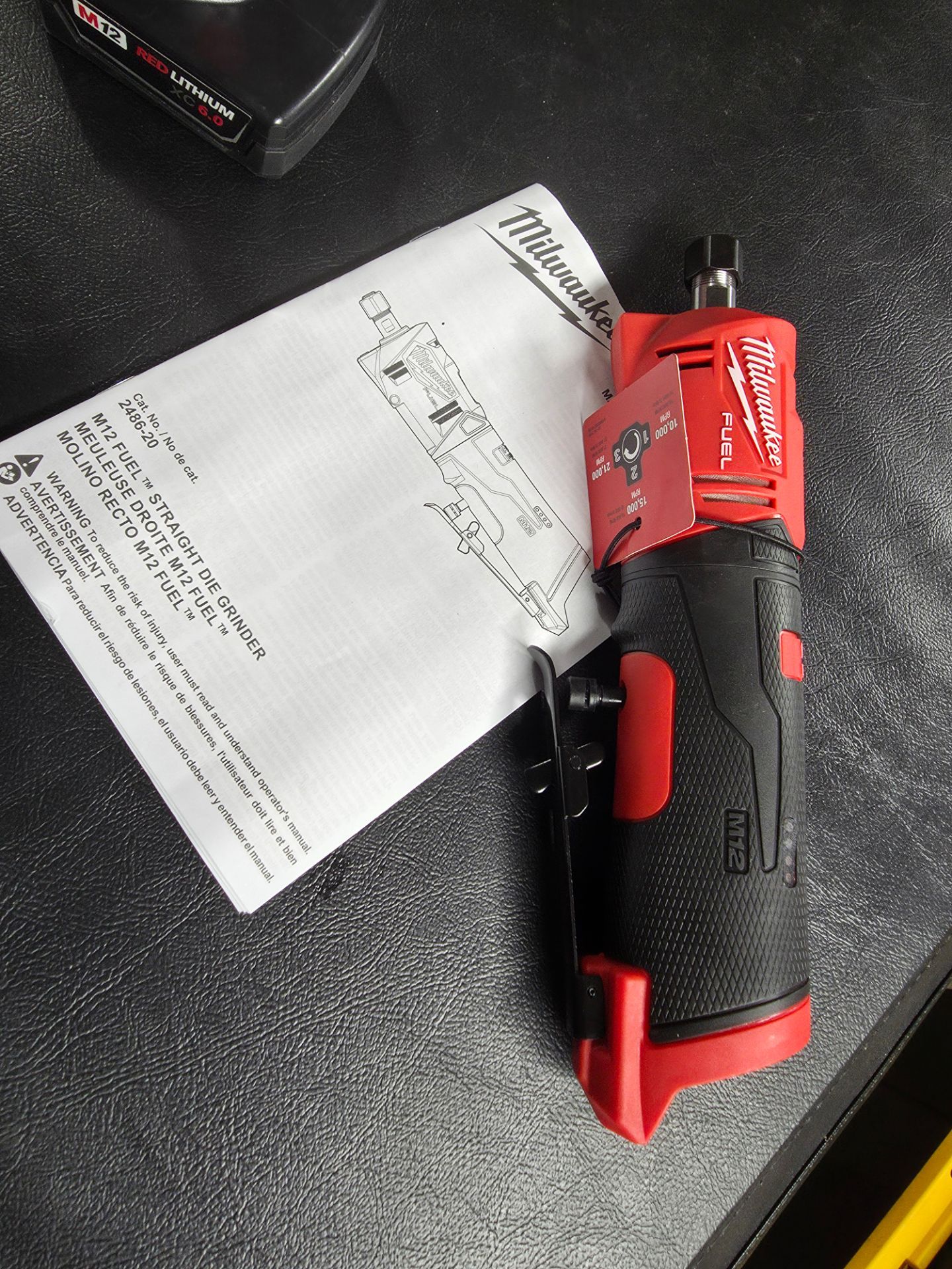 Milwaukee fuel m12 straight die grinder + 6.0 battery - photo 5