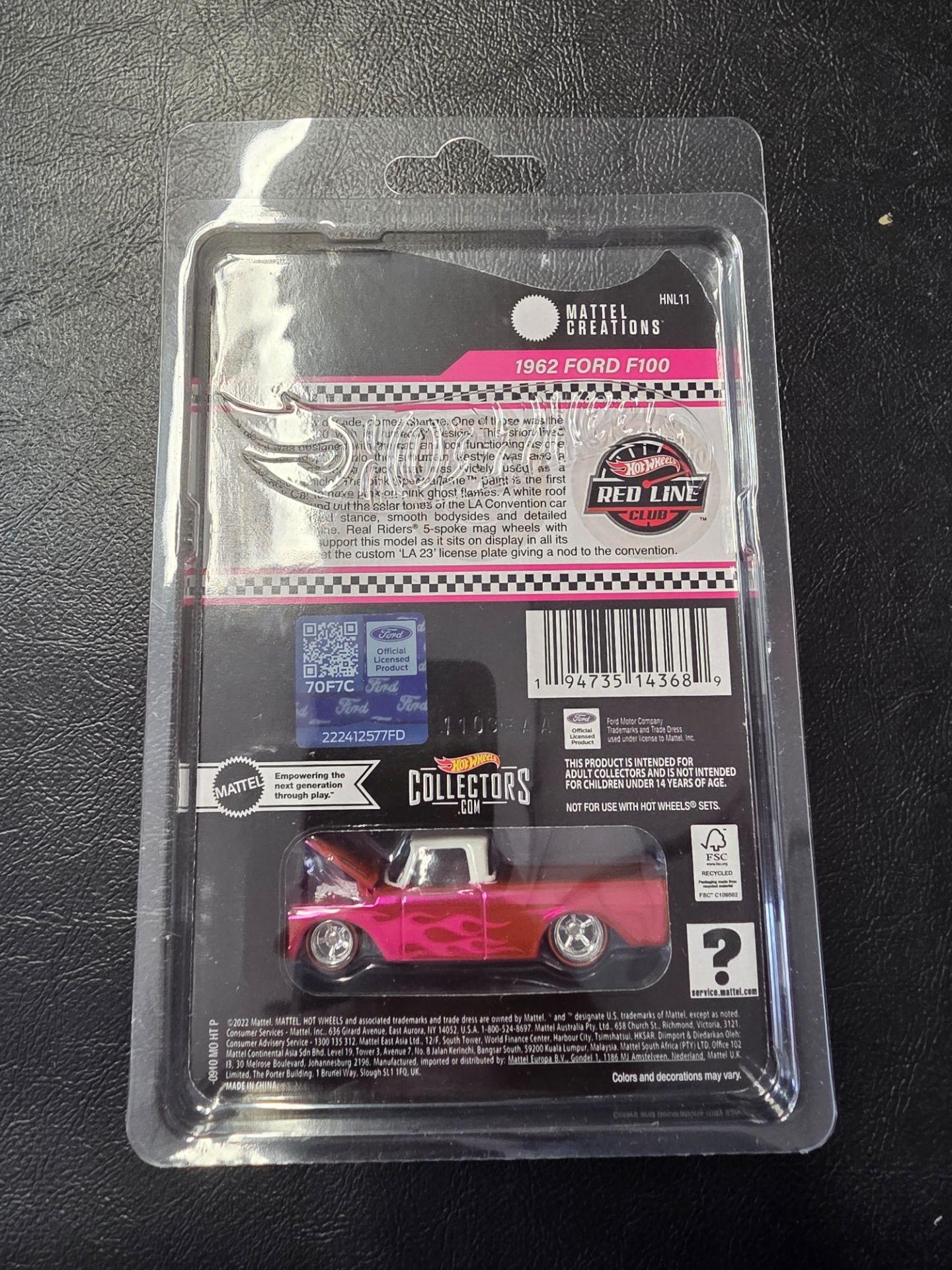 2023 Hot Wheels RLC 1962 Ford F100 Pink Pickup - photo 3