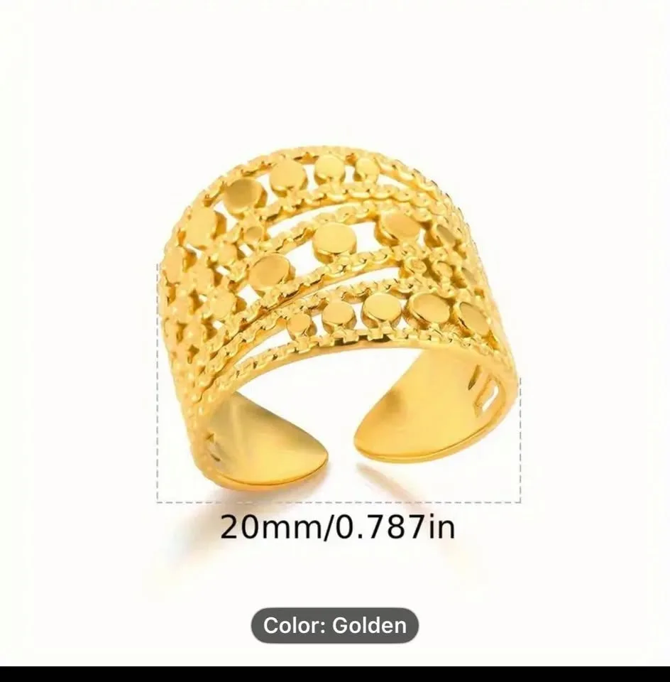 18k gold plated stainless steel ring image indicator(3)