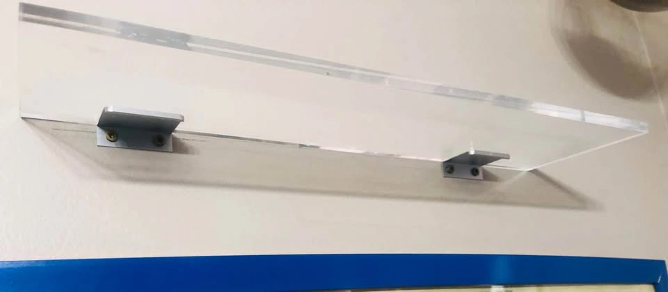 ⚽️ Clear Acrylic Shelf with Metal Brackets