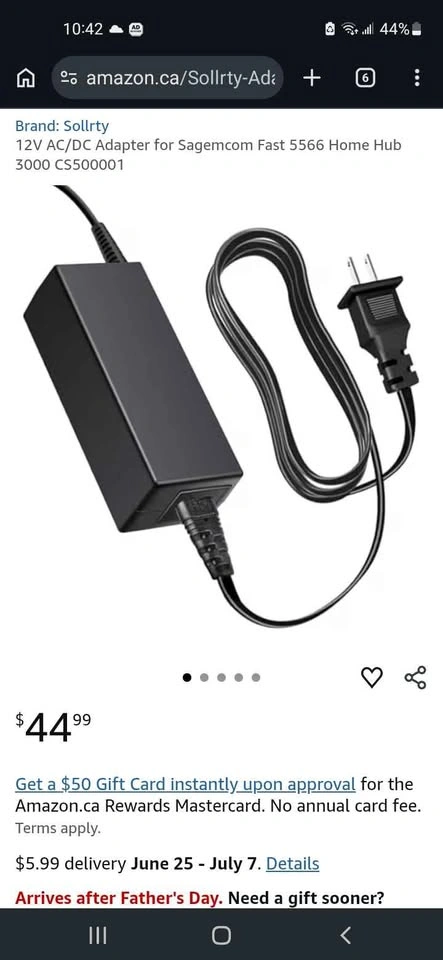 Sagemcom power adapter - photo 2