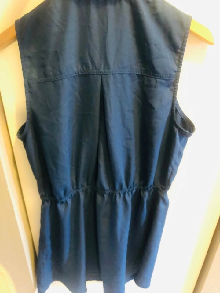 ⚽️ Navy Sleeveless Button-Up Dress - Dark Blue - XL - photo 5