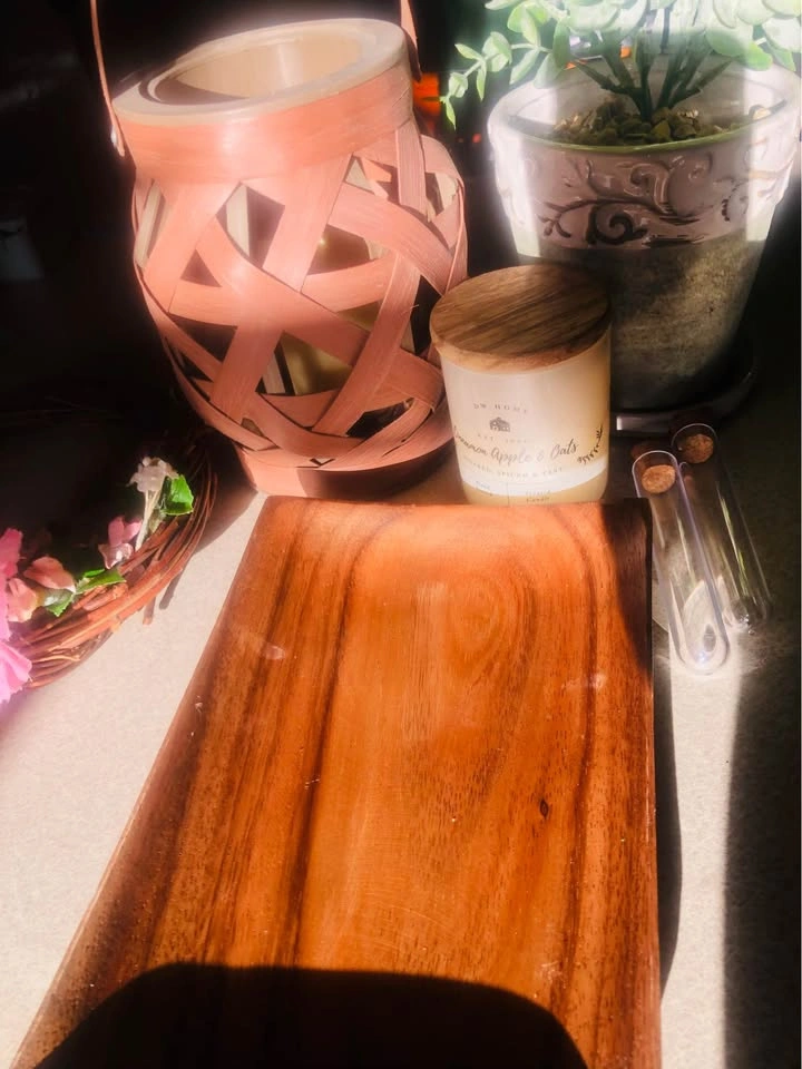 ⚽️ Home Lot: Outdoor Candle, Faux Eucalyptus, Wood Platter, etc - photo 2