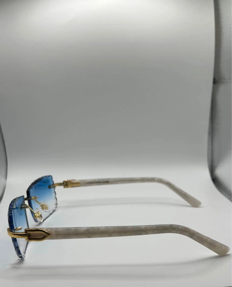 *(💲200)* Baby Blue Cartier Diamond Cut Sunglasses - photo 3