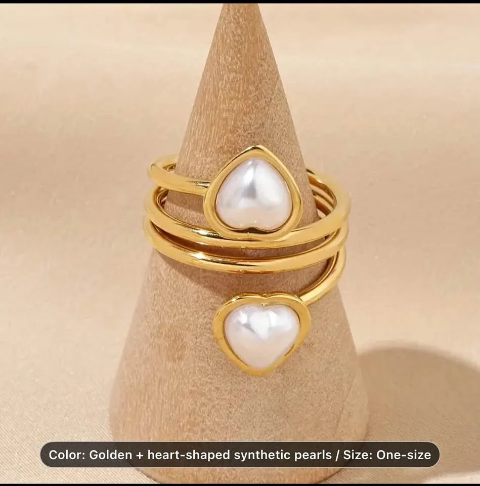18 k gold plated stainless steel ring thumbnail