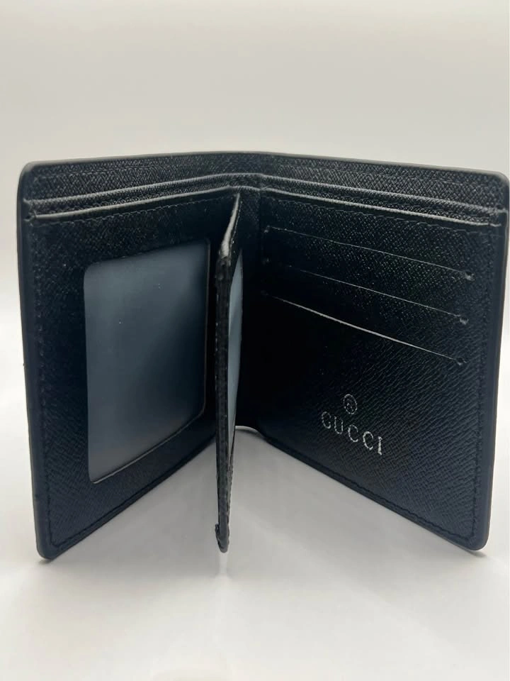 (💲80)Gucci Men's Leather Bifold Wallet GG Supreme Tiger Design - photo 3