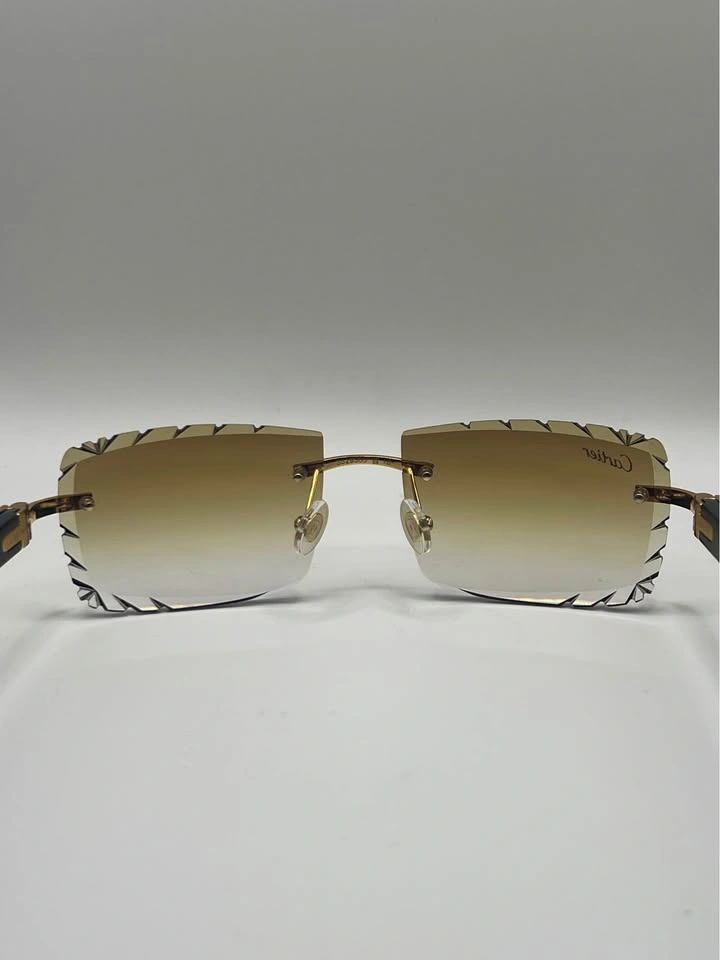 *(💲200)* Gold Cartier Diamond Cut Sunglasses - photo 4