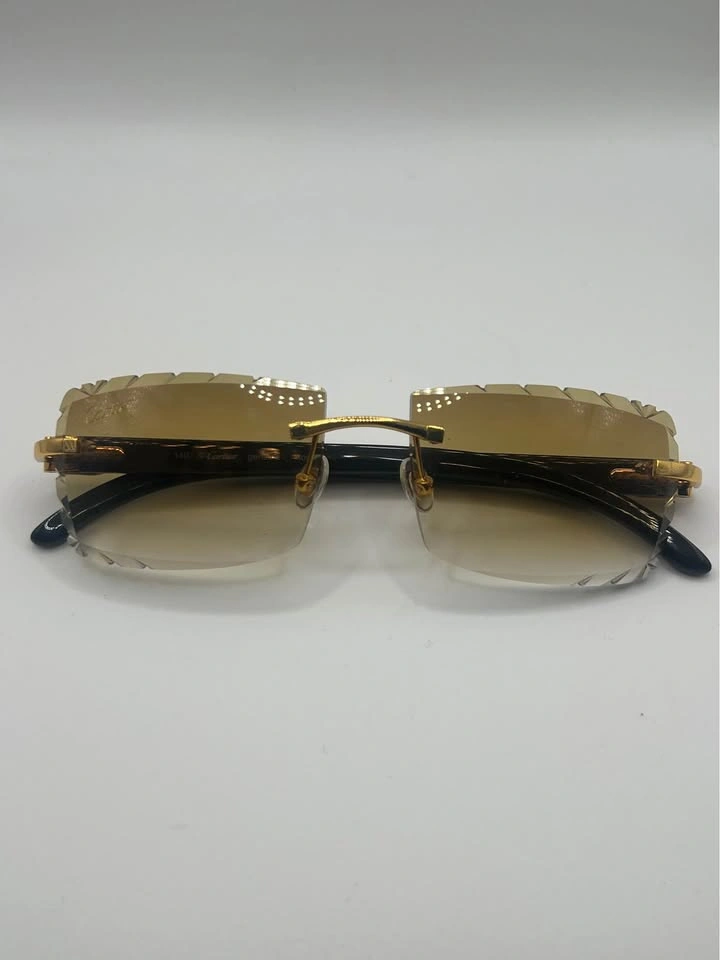 *(💲200)* Gold Cartier Diamond Cut Sunglasses - photo 5