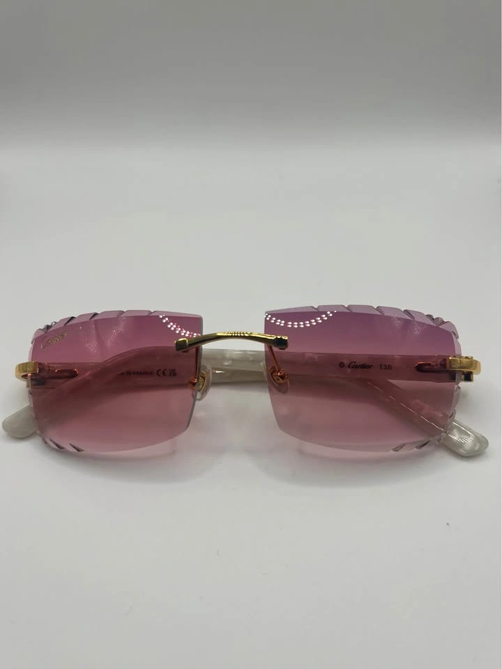 *(💲200)* Pink Diamond Cut Cartier Sunglasses - photo 5