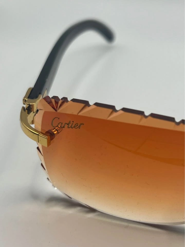 *(💲200)* Orange Diamond Cut Cartier Sunglasses - photo 2