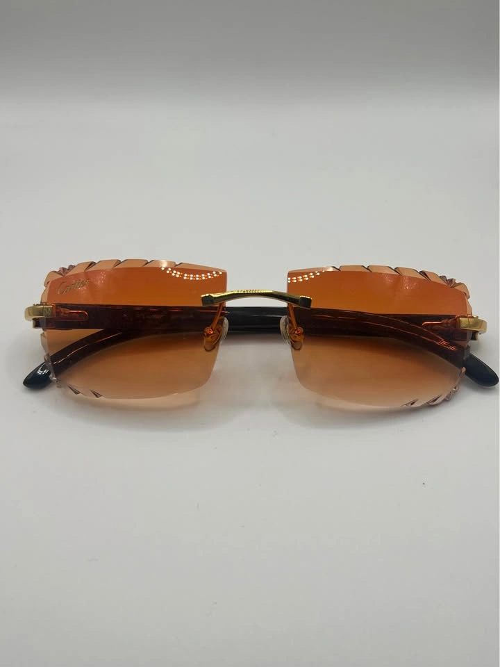 *(💲200)* Orange Diamond Cut Cartier Sunglasses - photo 5