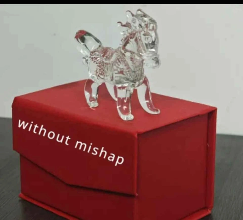 Transparent Crystal Horse Wealth-Attracting Decoration - photo 2
