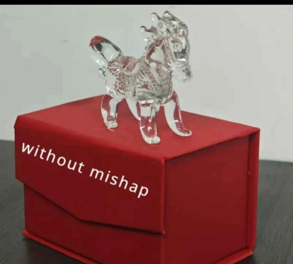 Transparent Crystal Horse Wealth-Attracting Decoration - photo 3