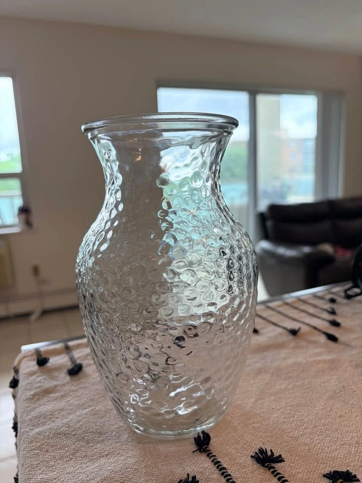 Set of 2 Clear Glass Vases - photo 2