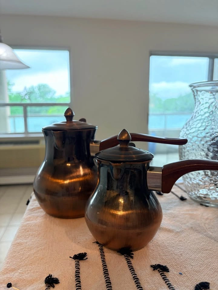 Set of 2 Copper Turkish Coffee Pots - photo 2