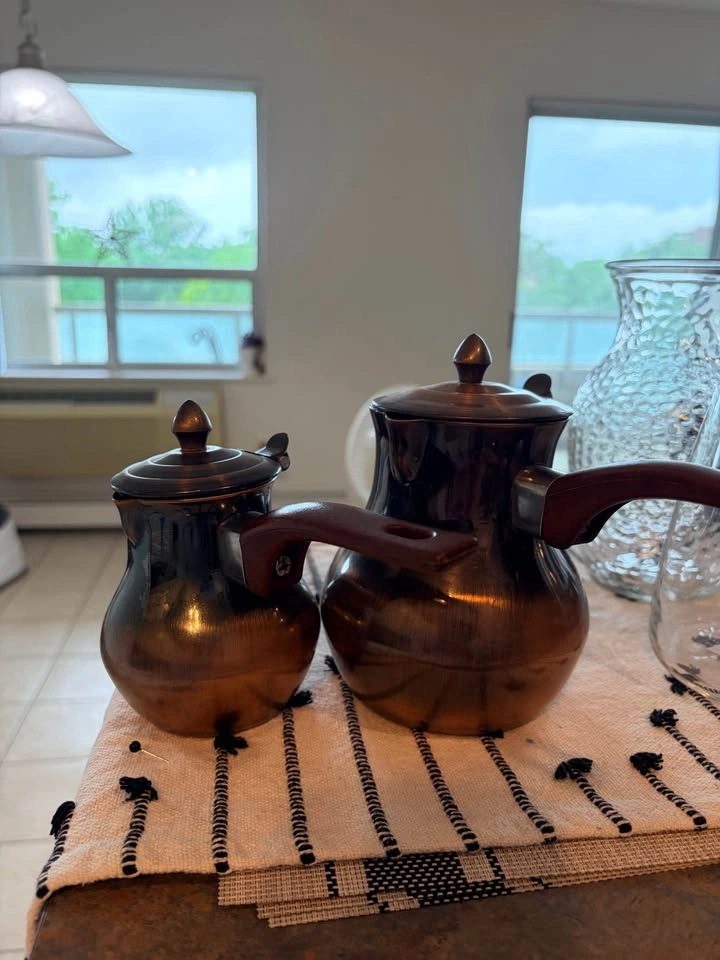 Set of 2 Copper Turkish Coffee Pots - photo 4
